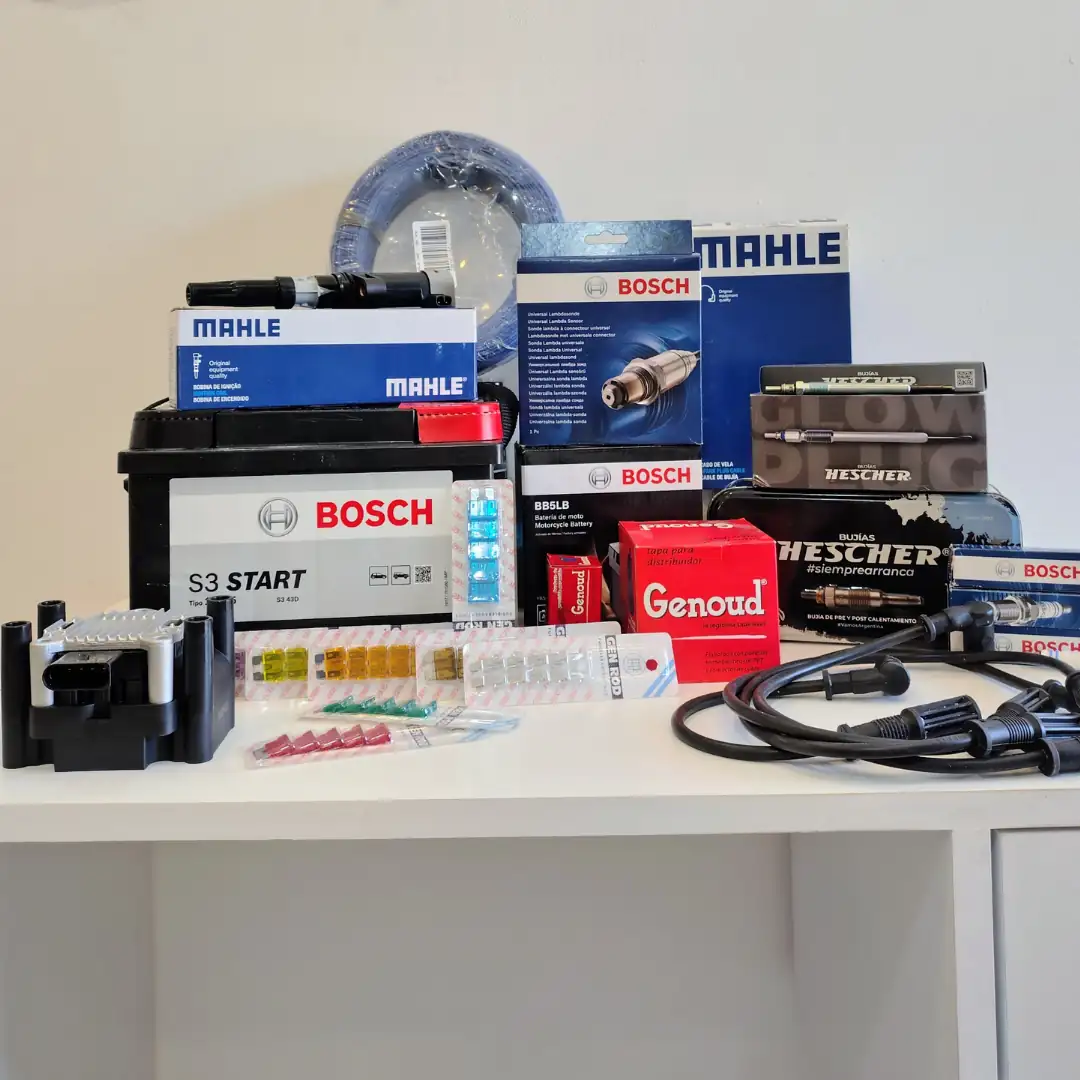 Faros, focos, fusibles y cableado.